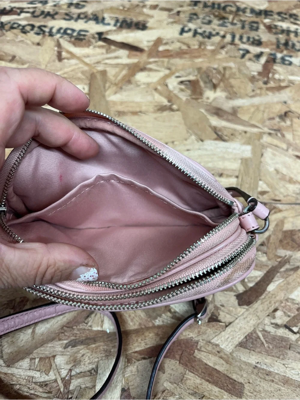 Coach Pink Pebbled Leather Camera Crossbody Bag